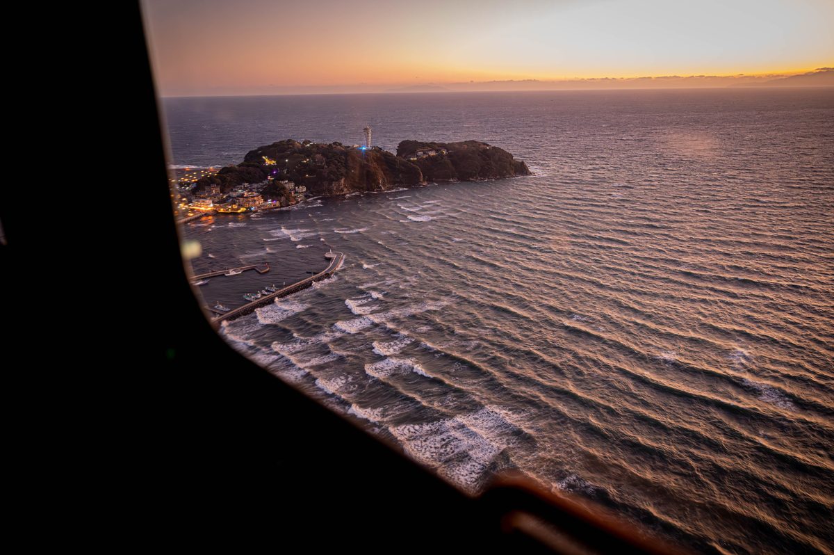 Enoshima island seen from the air