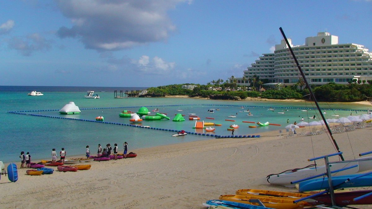 A beach in Onna Village, Okinawa
