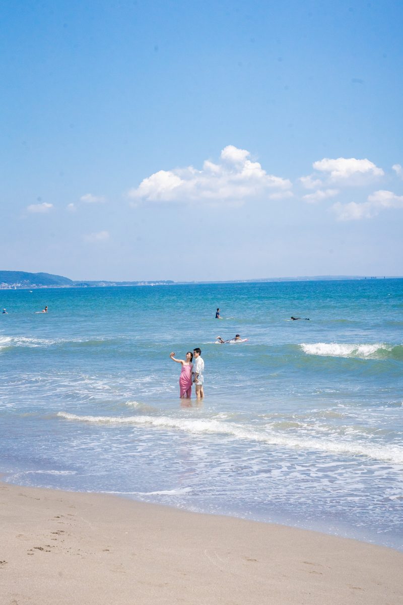 Shichirigahama beach in summer