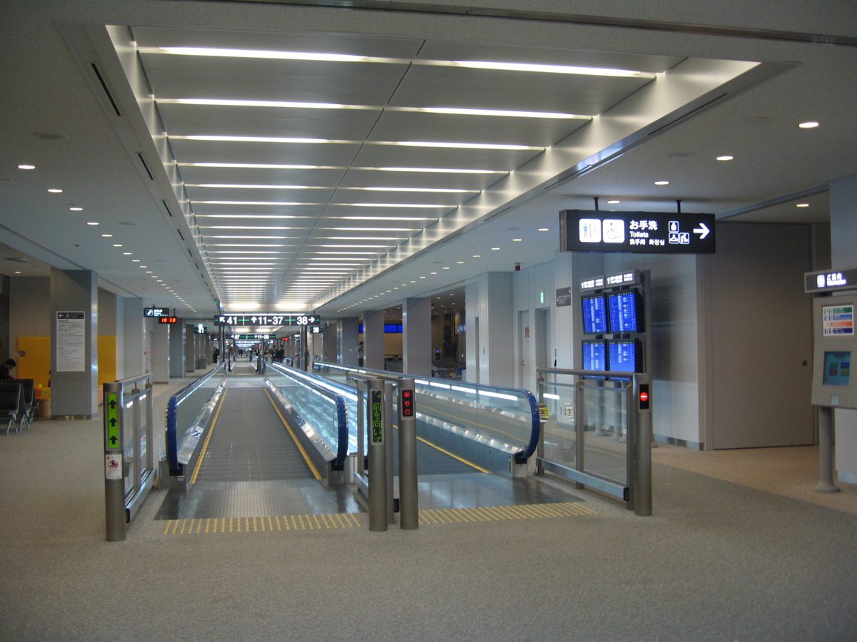 Narita International Airport terminal corridor