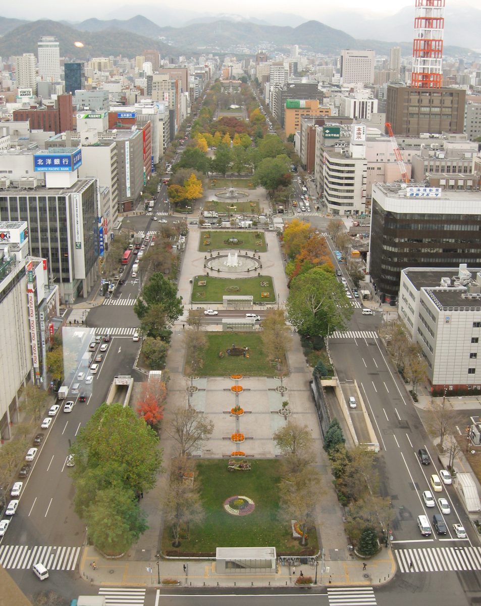 Odori Park seen from the Sapporo TV Tower