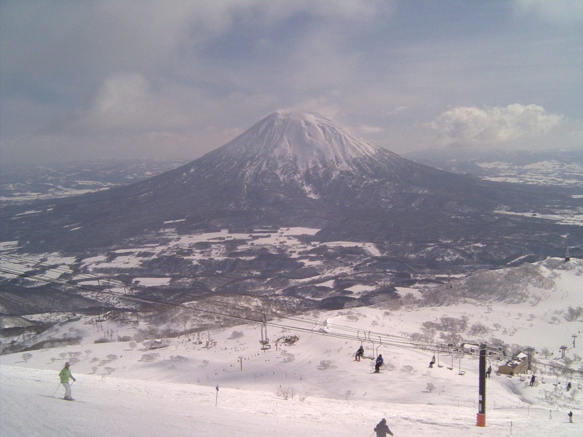 Mount Yotei seen from the Grand Hirafu ski slopes