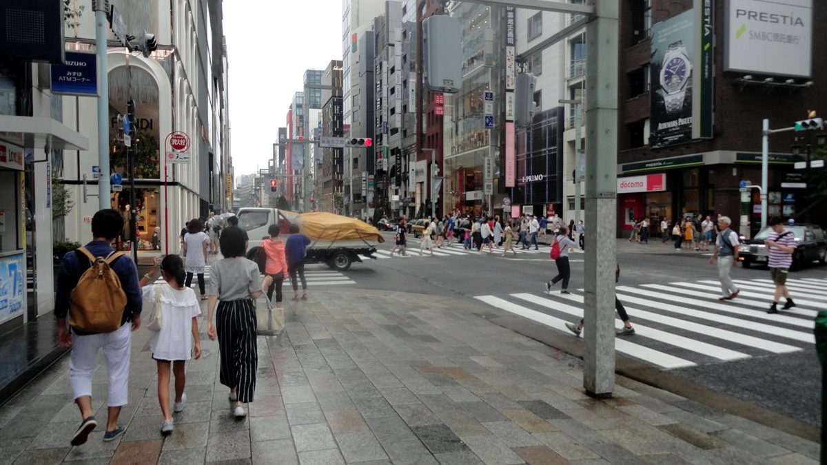 Chuo-dori street in Ginza, Tokyo