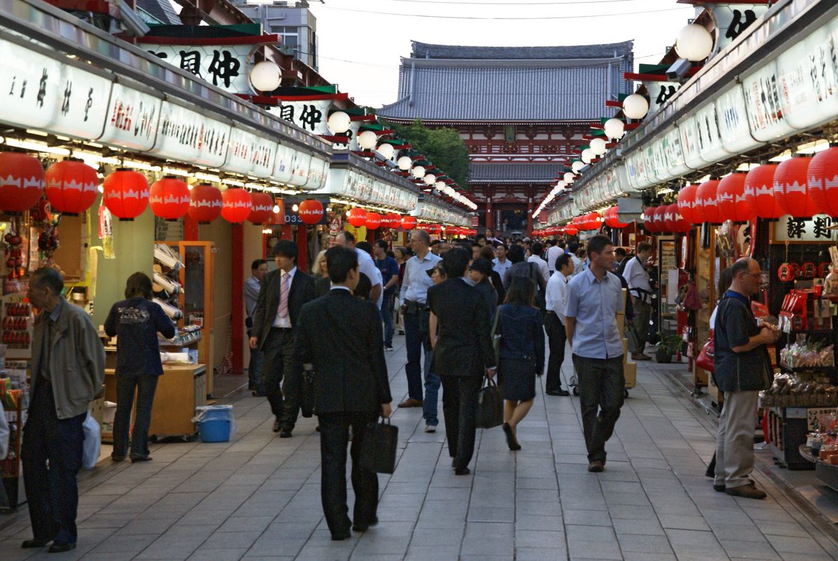 Nakamise shopping street in Asakusa, Tokyo