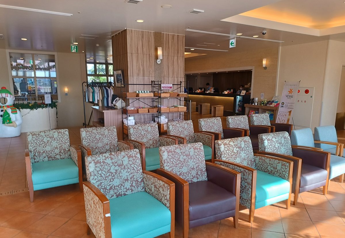 Lobby lounge of Vessel Hotel Campana Okinawa